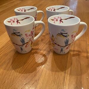 Pier 1 - Set of 4 Bluebird Mugs